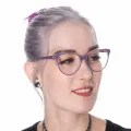 Character - Cat-eye Purple Glasses for Women