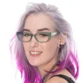 Lily - Oval Translucent Green Glasses for Women