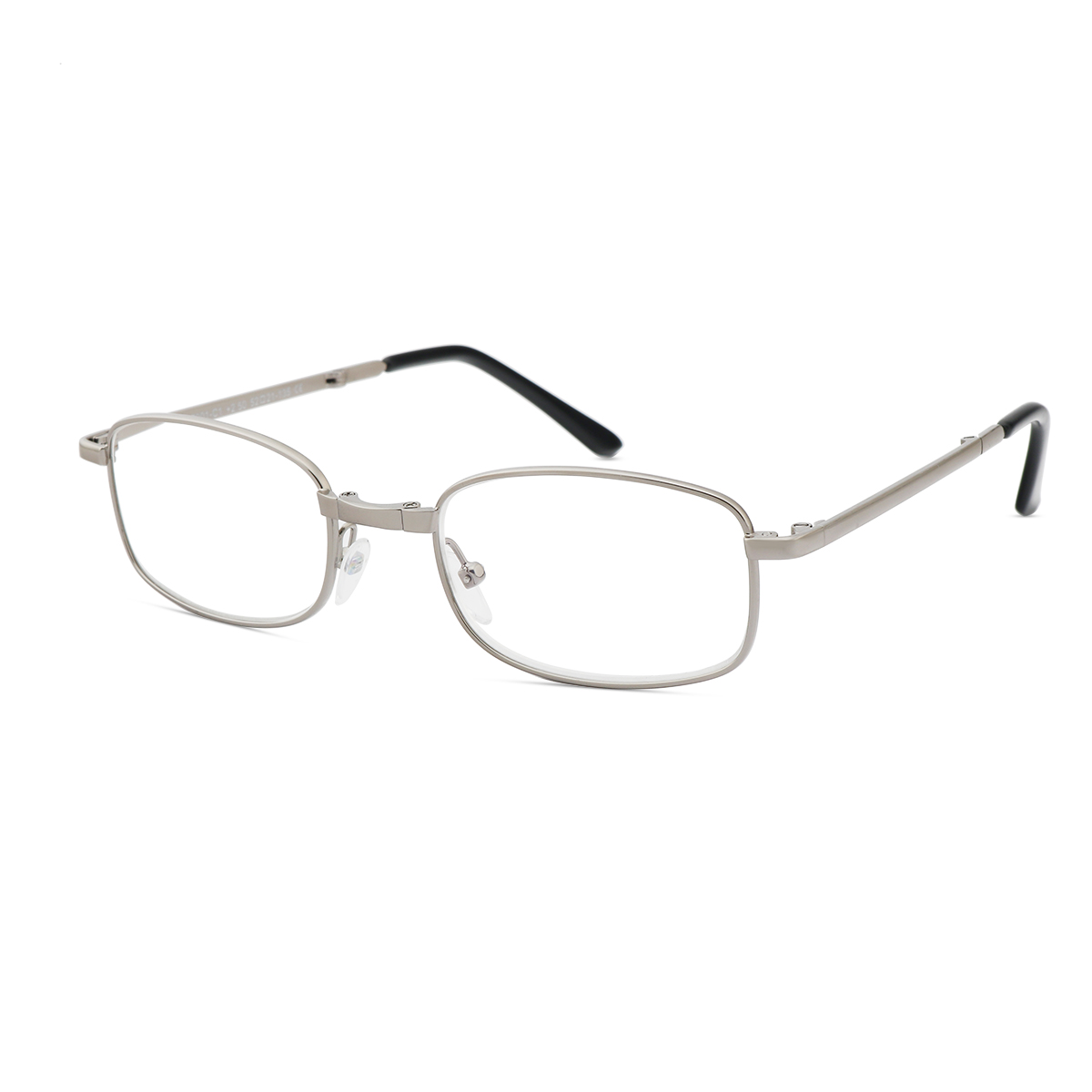Viv - Rectangle Silver Reading Glasses for Men