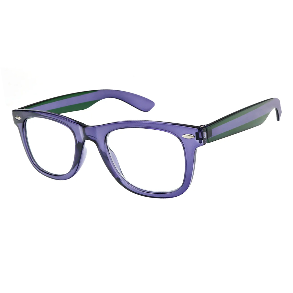 Boho - Square Purple Reading Glasses for Women