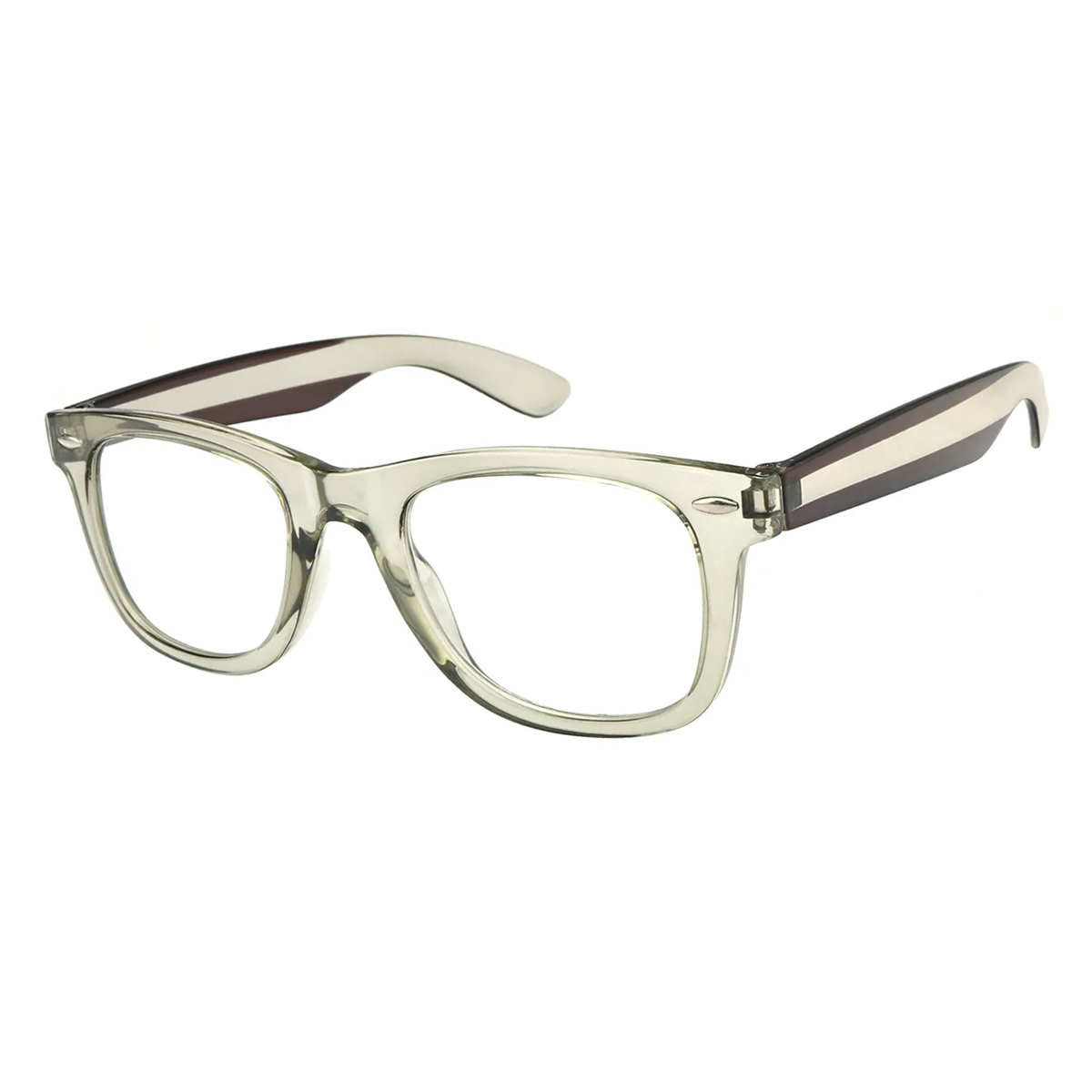 Boho - Square Transparent-Brown Reading Glasses for Women