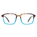 Marlowe - Square Tortoiseshell-Green Reading Glasses for Men & Women