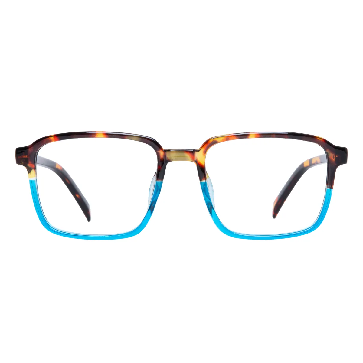 Marlowe - Square Tortoiseshell-Blue Reading glasses for Men & Women
