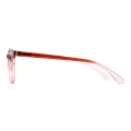 Lorde - Round Translucent Red Pink Reading Glasses for Men & Women