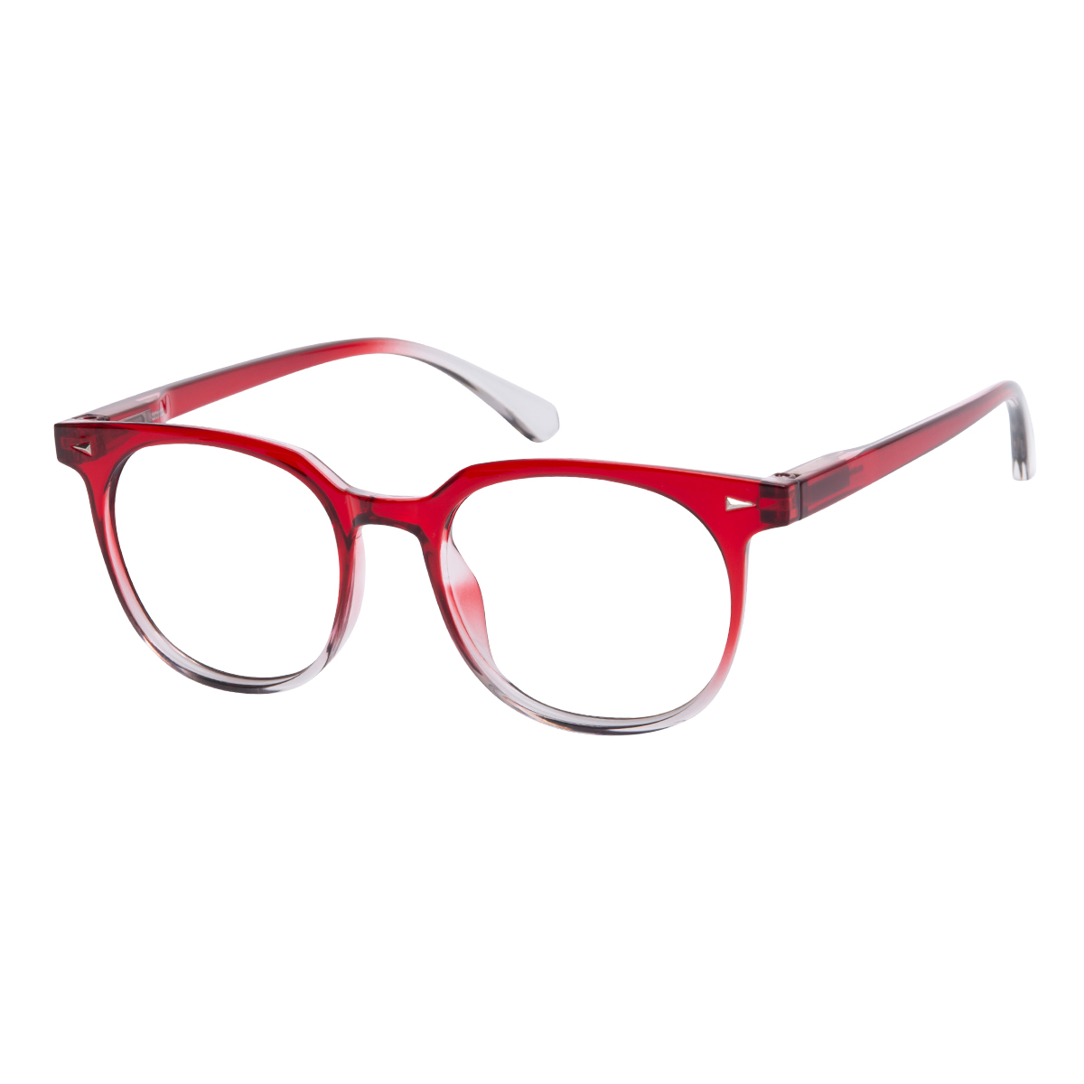Lorde - Round Translucent Red Reading Glasses for Men & Women