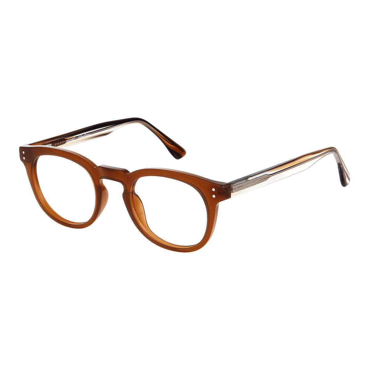 Malis - Round Brown Reading Glasses for Women