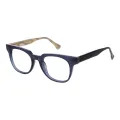 Ashwell - Square Blue Reading Glasses for Women
