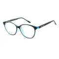Sinai - Oval Transparent-blue Reading Glasses for Women