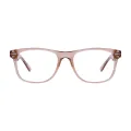 Downey - Rectangle Brown-Translucent Glasses for Men & Women