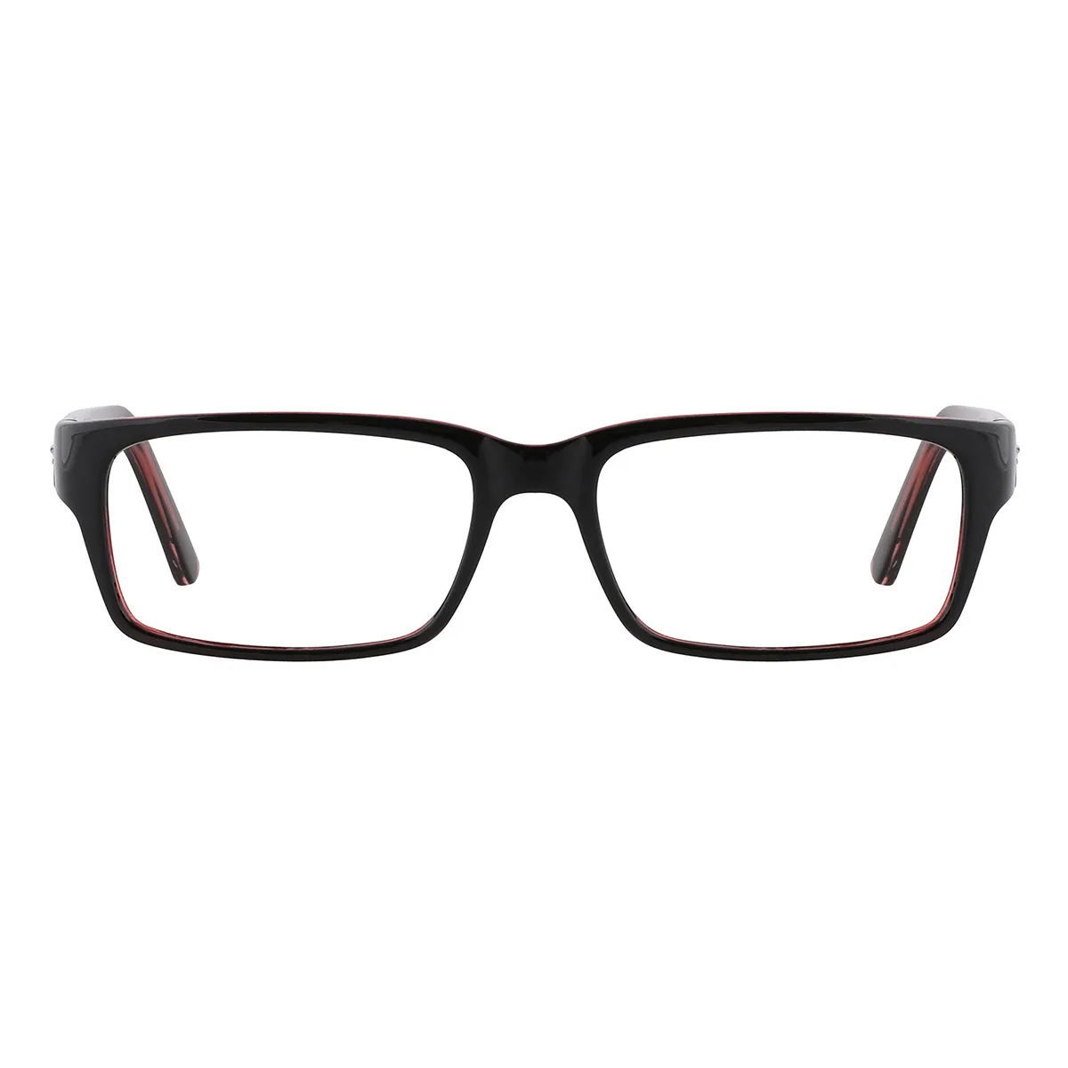 Classic Rectangle Black-Red  Reading Glasses for Women & Men