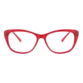 Haley - Cat-eye Red Reading Glasses for Women