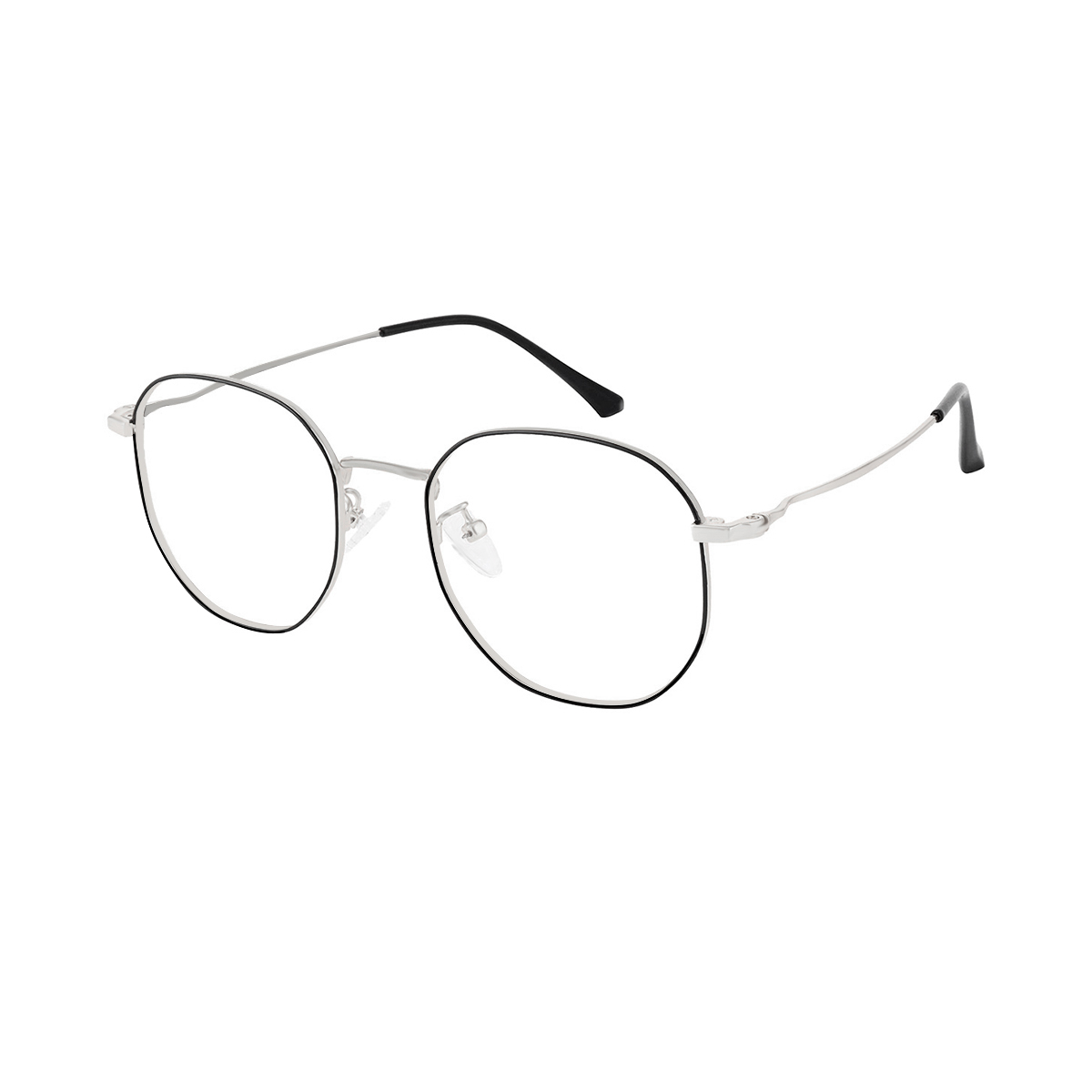 Amour - Geometric Black-Silver Reading Glasses for Men & Women