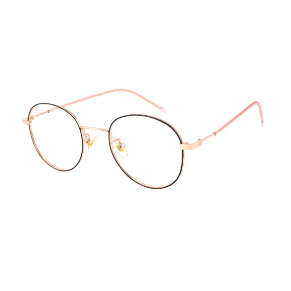 oval pink-black reading glasses