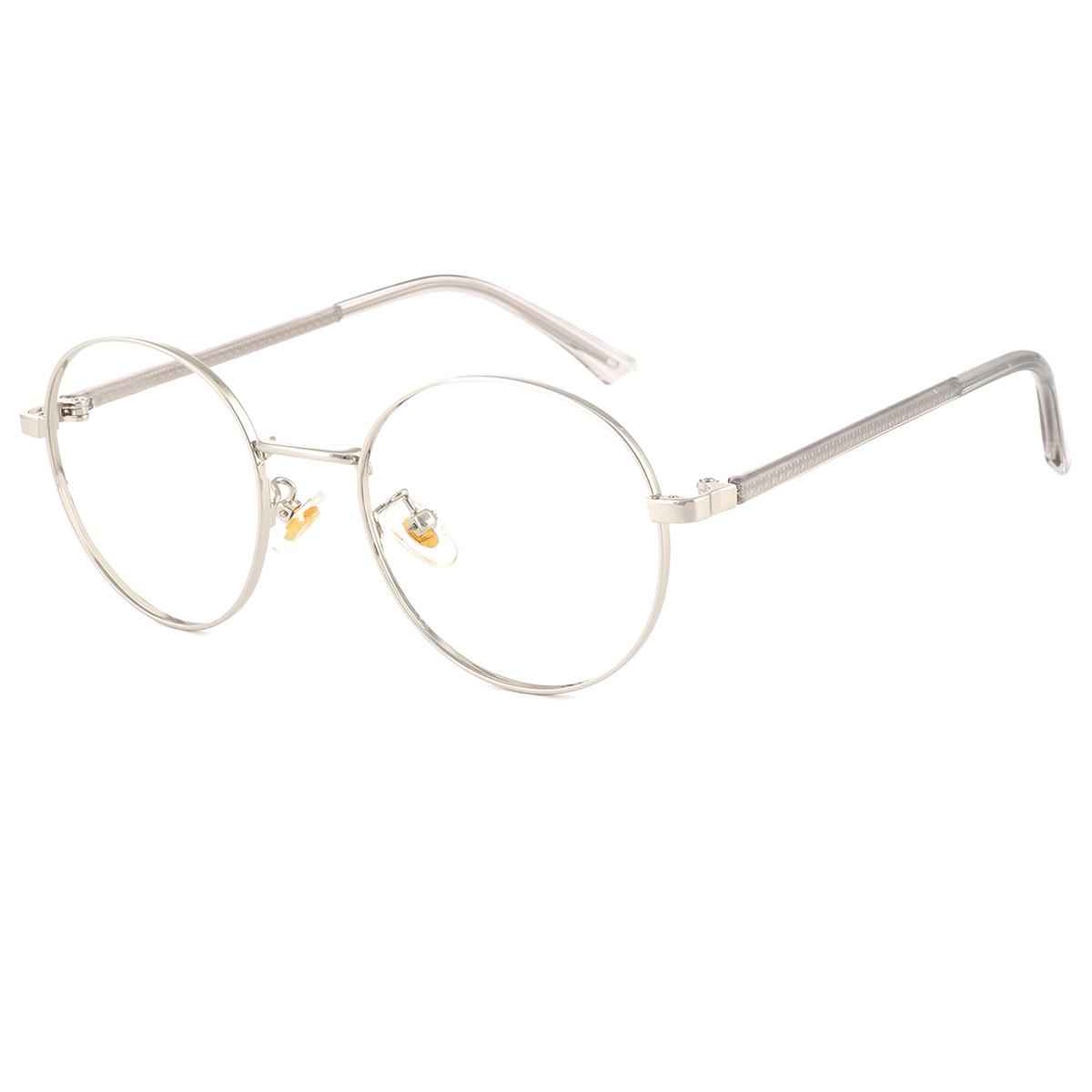 Lycus - Round Silver Reading Glasses for Men & Women