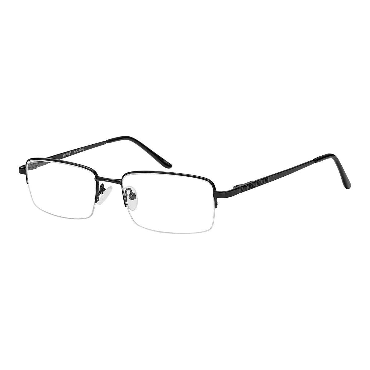 Madge - Rectangle Black Reading Glasses for Men