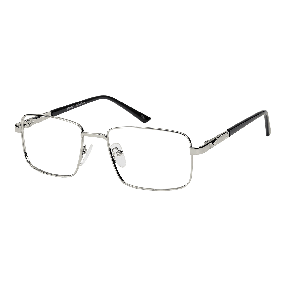 Hatch - Rectangle Silver Reading Glasses for Men