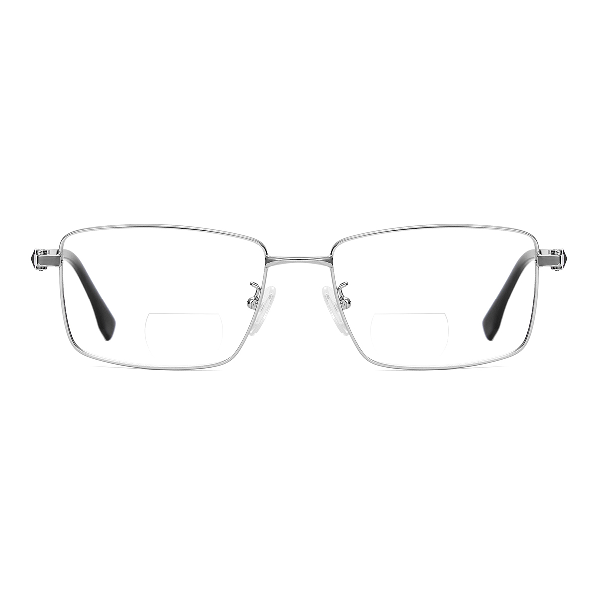 rectangle silver reading-glasses
