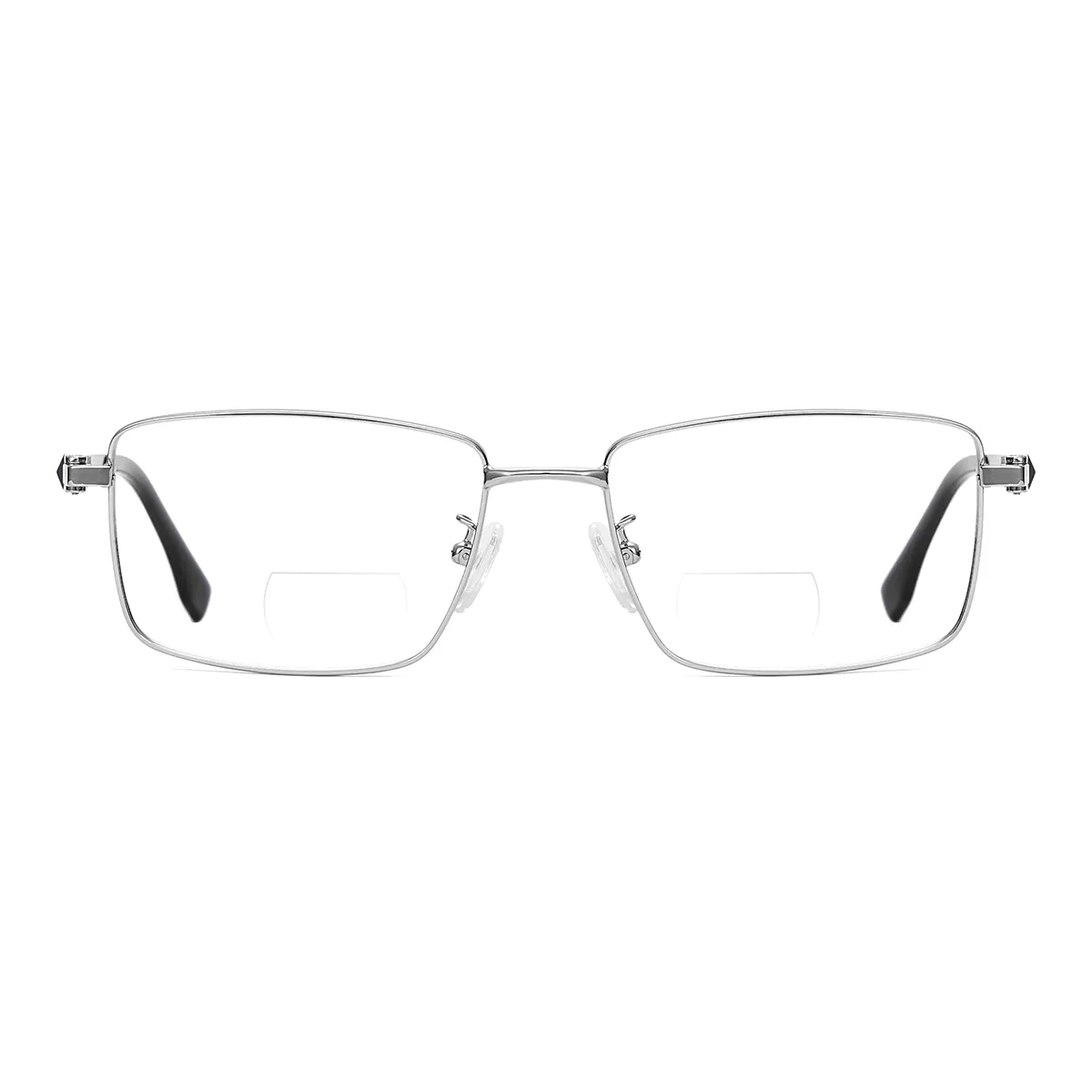 Business Rectangle Silver  Reading Glasses for Men
