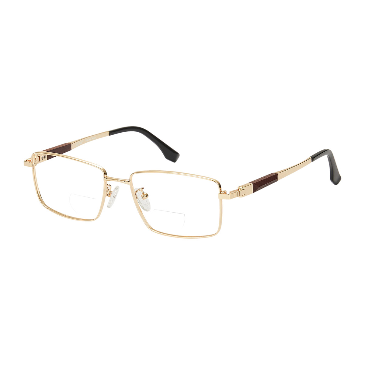 Amphion - Rectangle Gold Reading Glasses for Men