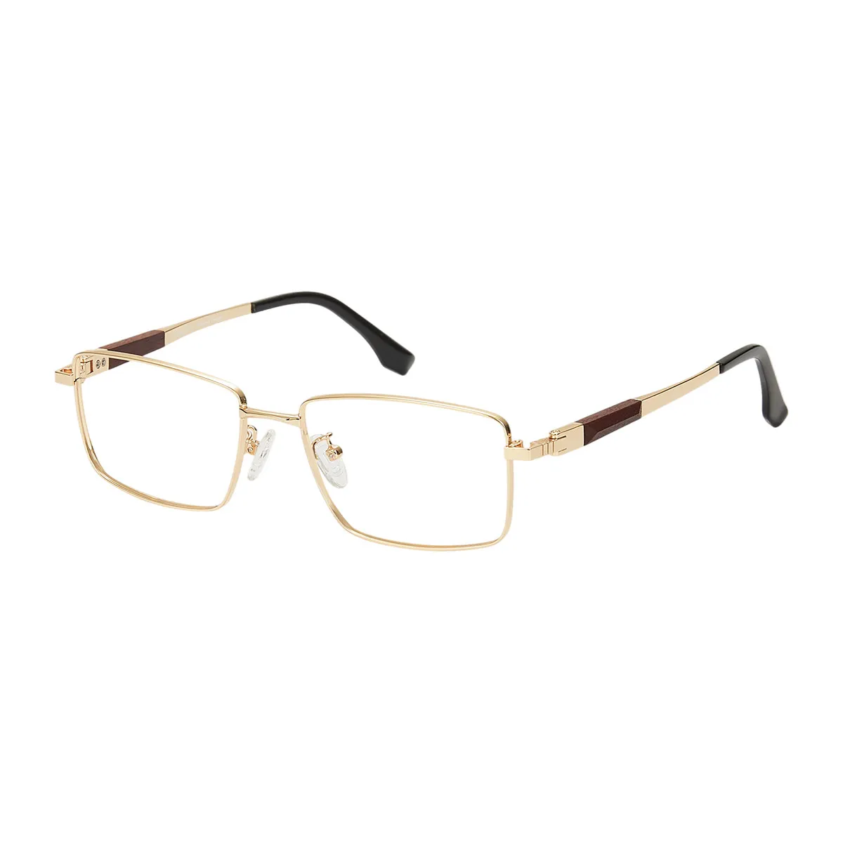 Kemp - Rectangle Gold Glasses for Men