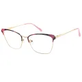 Cathleen - Square Pink Reading Glasses for Women