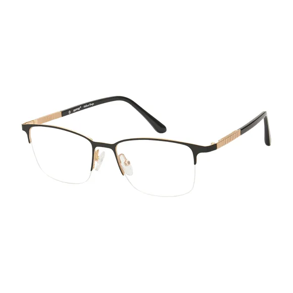 rectangle black-gold reading glasses