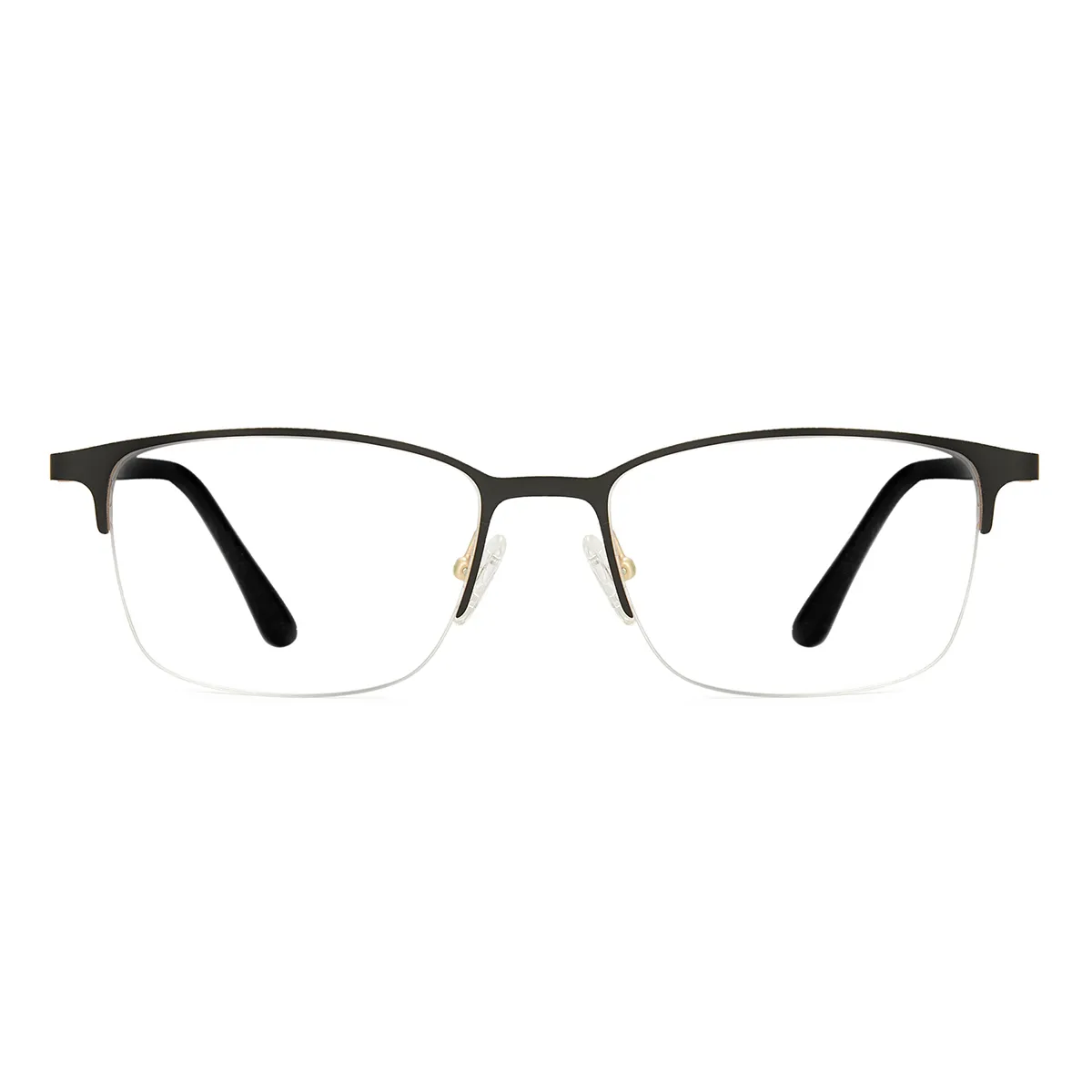 Business Rectangle Black-Gold  Reading Glasses for Men