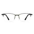 Deucalion - Rectangle Black-Silver Reading Glasses for Men