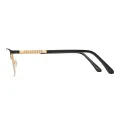 Deucalion - Rectangle Black Reading Glasses for Men