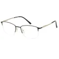 Nereus - Rectangle Black-Silver Reading Glasses for Men