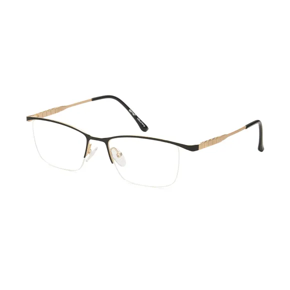 browline black-gold reading glasses