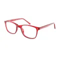 Melissa - Square Red Reading Glasses for Men & Women