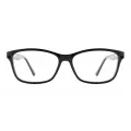 Cheek - Square Gray Reading Glasses for Men & Women