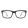 Ernie - Square Red-Black Reading Glasses for Men & Women