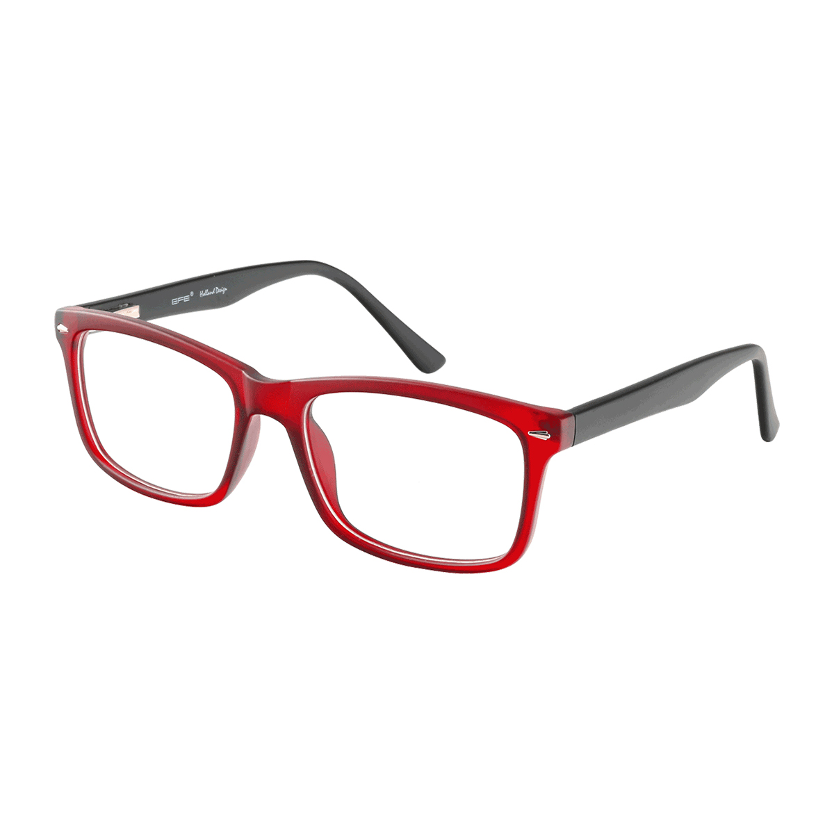 Ernie - Square Red-Black Reading Glasses for Men & Women