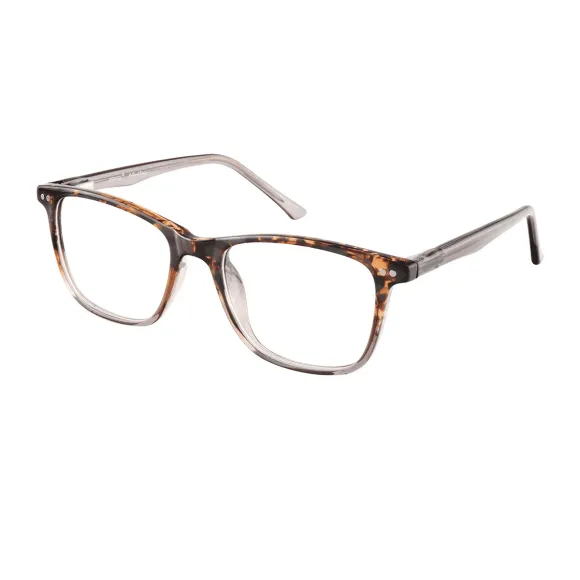 square khaki-demi reading glasses