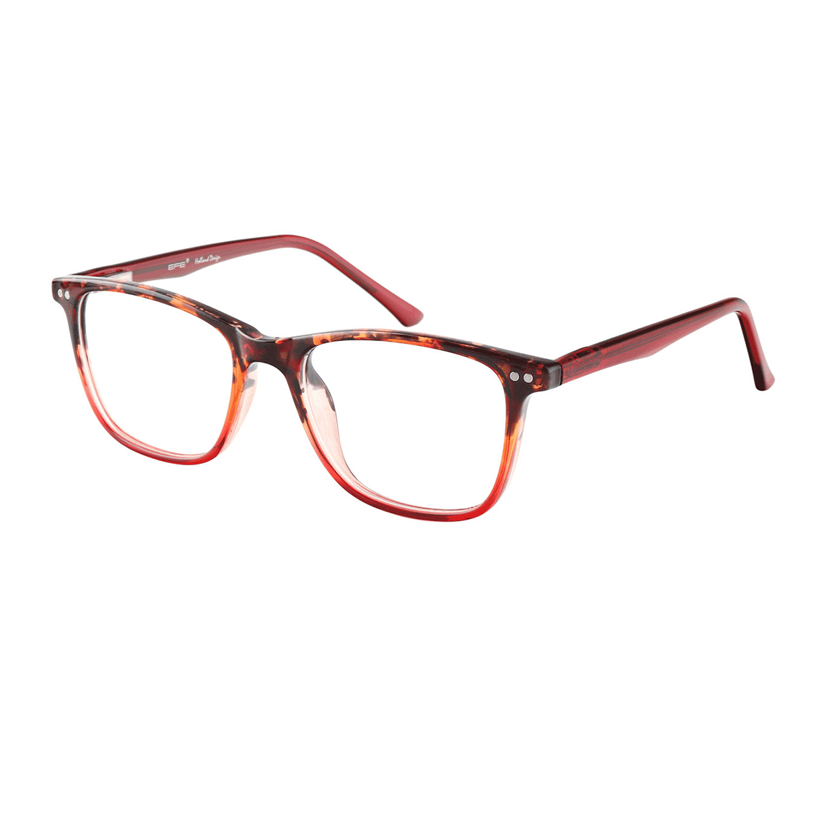 Feliciano - Square Red-Demi Reading Glasses for Men & Women