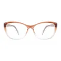 Salona - Cat-eye Amber Reading Glasses for Women