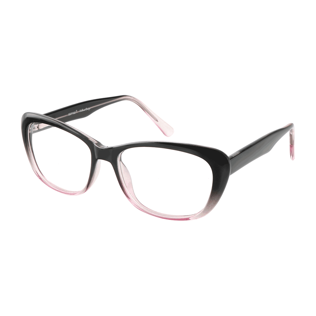 Petra - Square Pink-Black Reading Glasses for Women