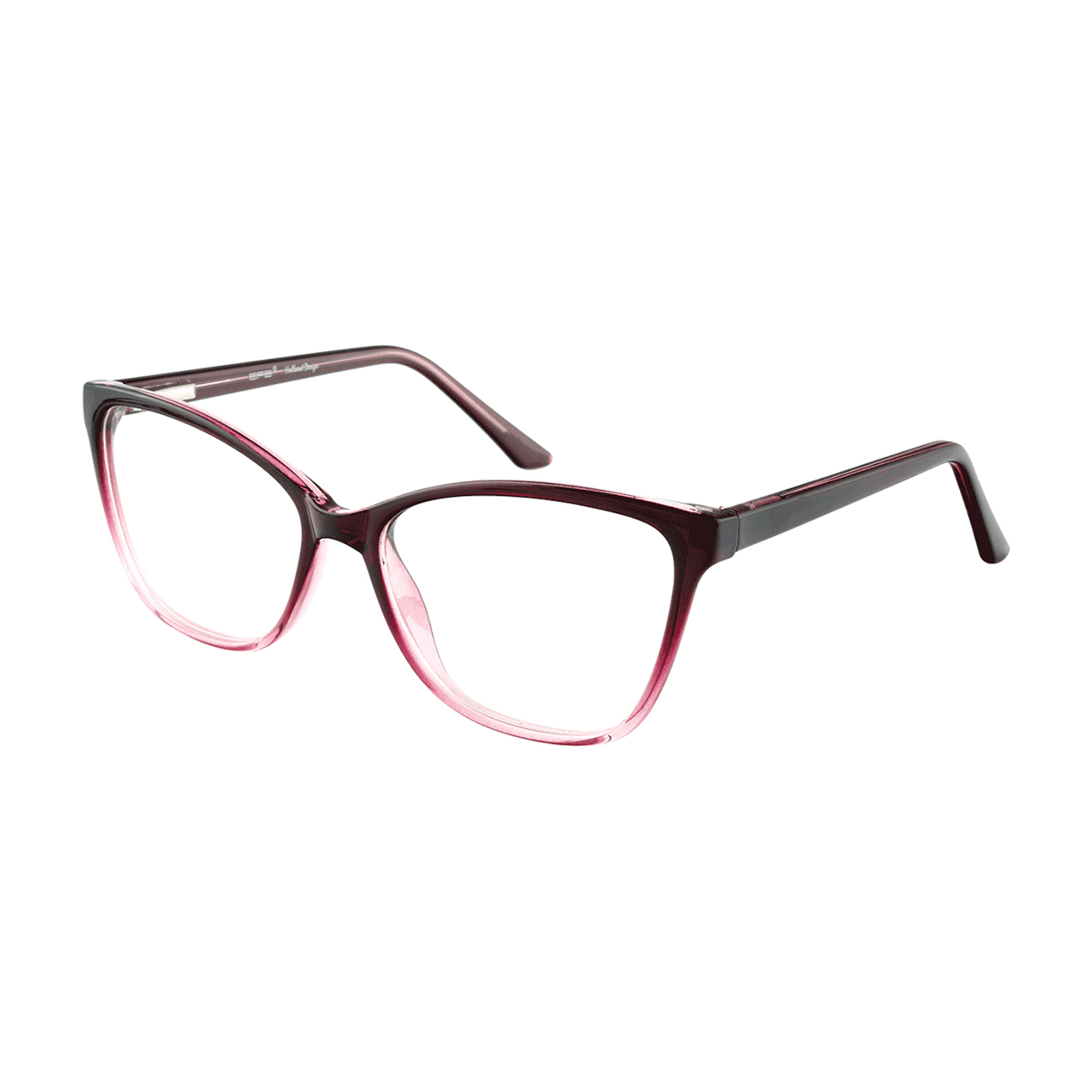 Asies - Cat-eye Pink-Black Reading Glasses for Women