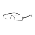 Welson - Rectangle Black Reading Glasses for Men