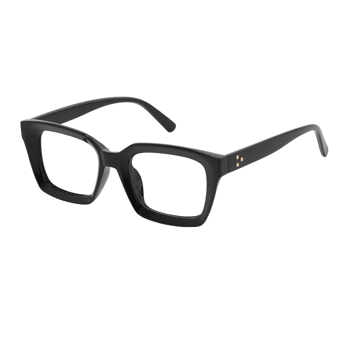Crouch - Square Black Reading Glasses for Men & Women