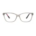 Naparis - Square Gray-Floral Reading Glasses for Women