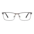 Alilat - Rectangle Gunmetal Reading Glasses for Men