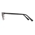 Alilat - Rectangle Gunmetal Reading Glasses for Men