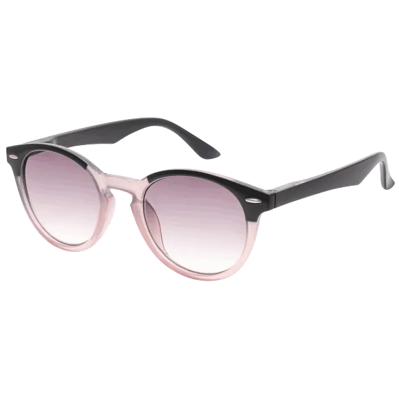 square pink-black reading glasses