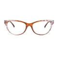 Bonnie - Cat-eye Tawny Reading Glasses for Women