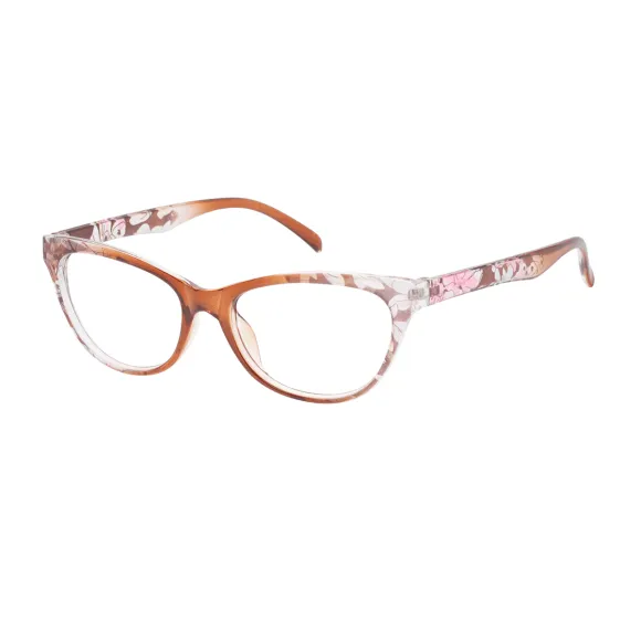 cat-eye tawny reading glasses