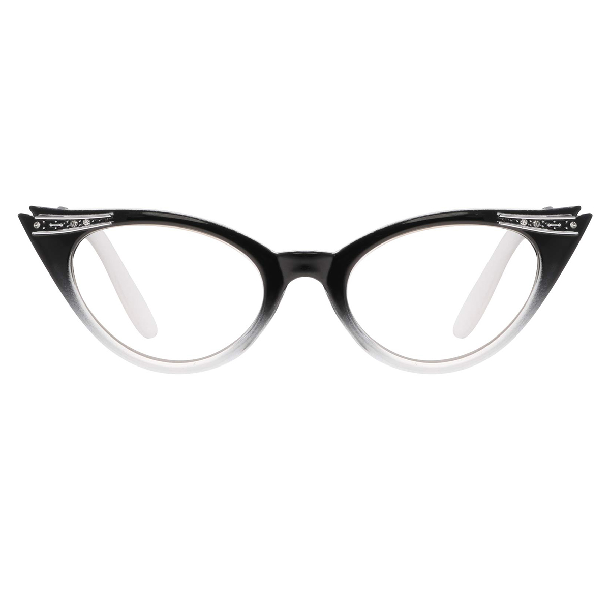 cat-eye gradient-black reading-glasses