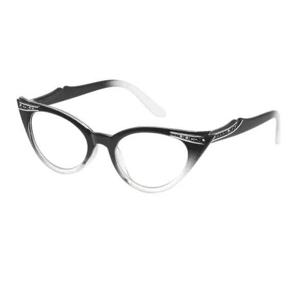cat-eye gradient-black reading glasses